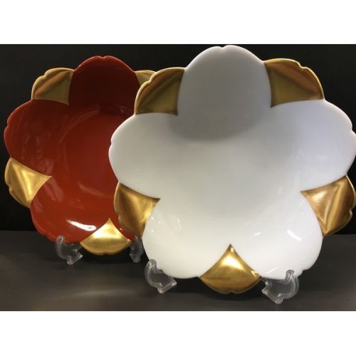 深川製磁 (フカガワセイジ) 睦皿揃 未使用品 2Pセット