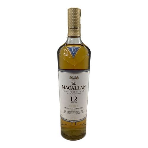 マッカラン (MACALLAN) スコッチ ハイランドシングルモルト トリプルカスク 700ml 12年 未開封