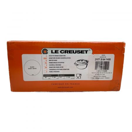 LE CREUSET (ルクルーゼ) 鍋 21177204082430 ホワイト シグニチャー ココットロンド 20cm 20035