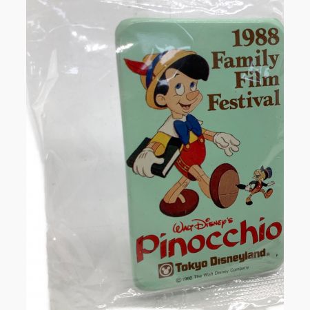ディズニー ピノキオ　缶バッチ 1988年 東京ディズニーランド　Family Film Festival
