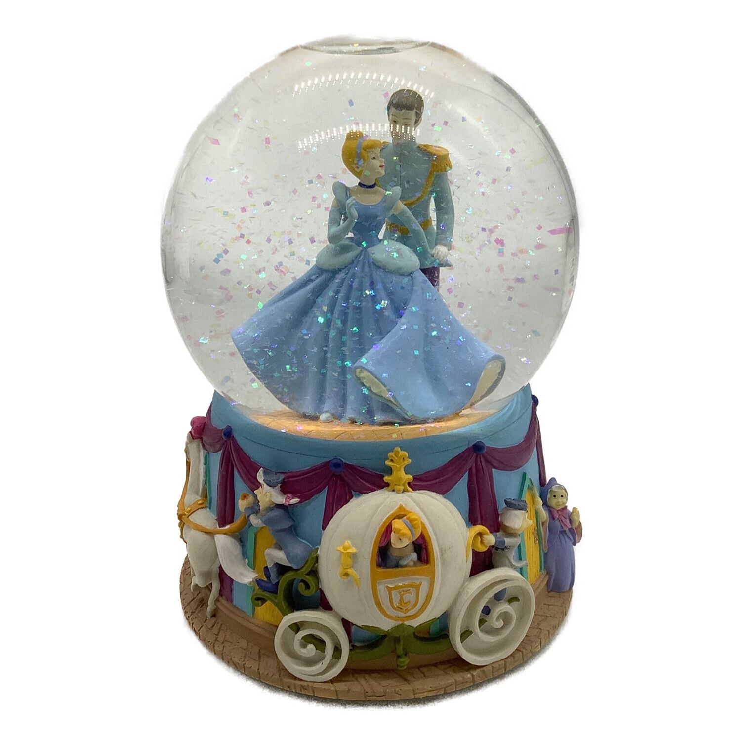 レア【Disneyシンデレラ】スノードーム／オルゴール　Cinderella王子様
