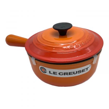LE CREUSET (ルクルーゼ) 片手鍋 オレンジ シグニチャー ソースパン 11339