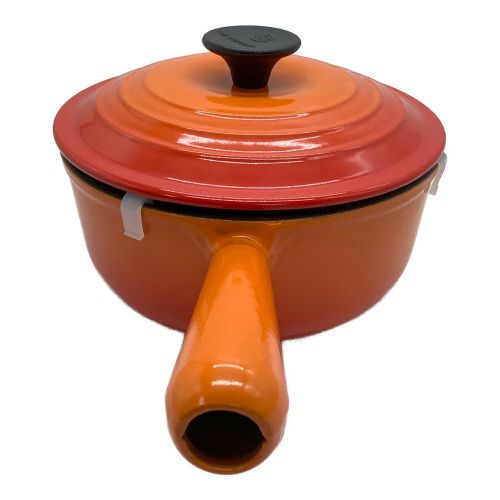 LE CREUSET (ルクルーゼ) 片手鍋 オレンジ シグニチャー ソースパン 11339