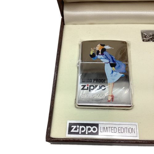 ZIPPO (ジッポ) ZIPPO ウィンディガール 2005年製 懐中時計付(電池切れ)