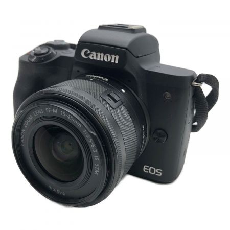 CANON (キャノン) ミラーレス一眼カメラ バッテリー2個付 EOS Kiss M ダブルズームキット 2580万(総画素) APS-C CMOS 専用電池 SDカード対応 レンズ:15-45mm/55-200mm -