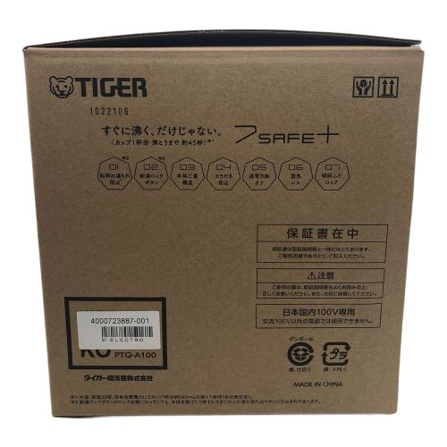 Tiger (タイガー) 蒸気レス電気ケトル PTQ-A100 1.0L 程度S(未使用品) 未使用品
