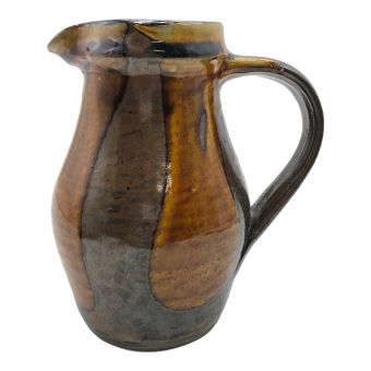 小鹿田焼 水差し 刻印有/ブラウン 坂本工窯