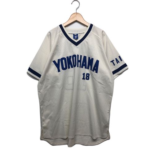 横浜DeNAベイスターズ (ベイスターズ) ベースボールシャツ メンズ SIZE L ホワイト 三浦大輔・復刻レプリカ