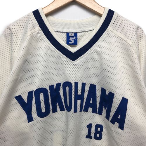 横浜DeNAベイスターズ (ベイスターズ) ベースボールシャツ メンズ SIZE L ホワイト 三浦大輔・復刻レプリカ