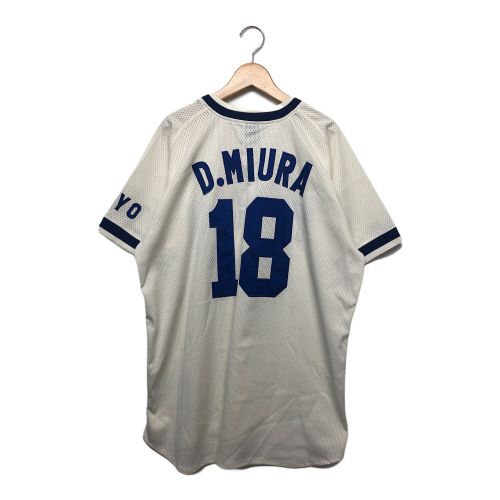 横浜DeNAベイスターズ (ベイスターズ) ベースボールシャツ メンズ SIZE L ホワイト 三浦大輔・復刻レプリカ