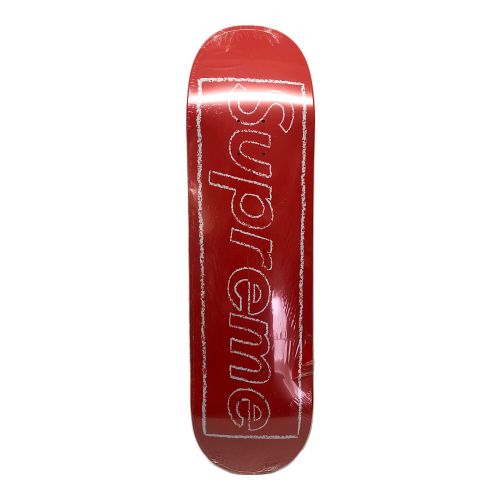 SUPREME (シュプリーム) スケートボード レッド Chalk Logo Skateboard KAWS