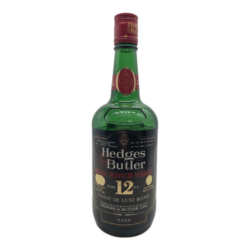 2本組 Hedges&Butler ロイヤルスコッチ 12年 750ml 未開栓 ヘッジス＆バトラー スコッチウィスキー 750ml 12年 未開封