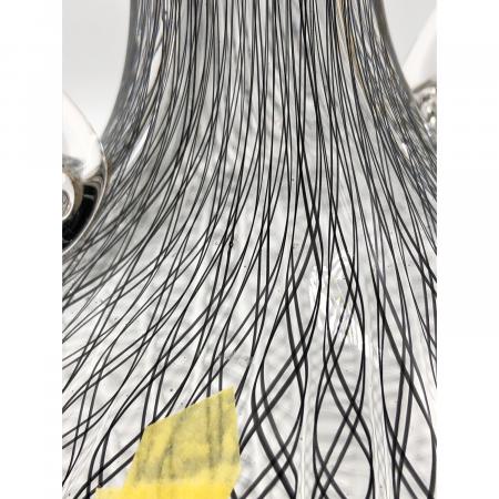 美品　希少　月夜野工房　花瓶　金彩ブラックレース花瓶　レースガラス 秋・冬にもぴったり！ガラス花瓶・ガラスの穴あき鉢の新作が登場 花瓶・フラワースタンド