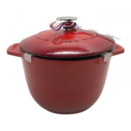 Staub (ストウブ) ホーロー鍋 レッド 16cm・チェリー 40511-828 ラ