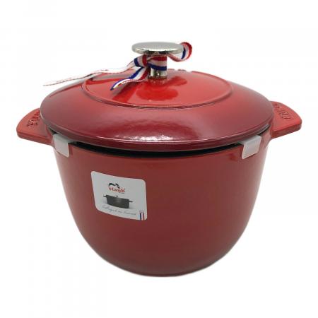 Staub (ストウブ) ホーロー鍋 レッド 16cm・チェリー 40511-828 ラ