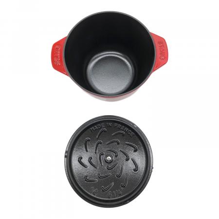Staub (ストウブ) ホーロー鍋 レッド 16cm・チェリー 40511-828 ラ