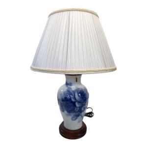 大倉陶園 (オオクラトウエン) ランプスタンド ※年数経過品の為、動作保証なし・56cm ブルーローズ 2002年製 電球 動作確認済み