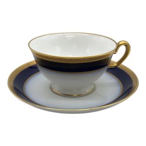 大倉陶園 (オオクラトウエン) ティーカップ&ソーサー 瑠璃片葉金蝕