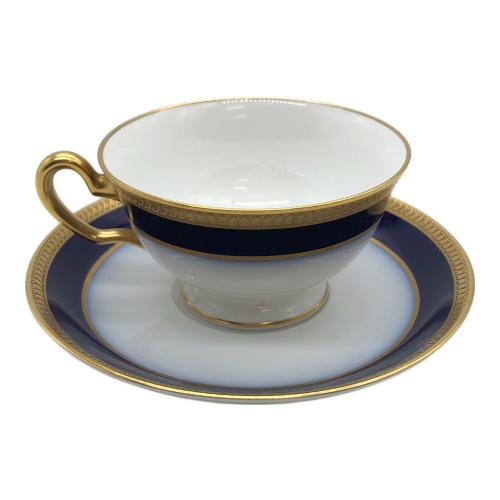 大倉陶園 (オオクラトウエン) ティーカップ&ソーサー 瑠璃片葉金蝕