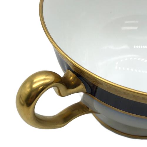 大倉陶園 (オオクラトウエン) ティーカップ&ソーサー 瑠璃片葉金蝕