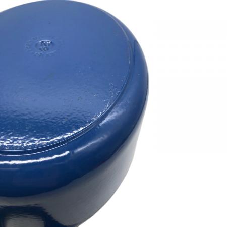 LE CREUSET (ルクルーゼ) 鍋 ブルー 蓋裏に一部サビ、一部汚れ有