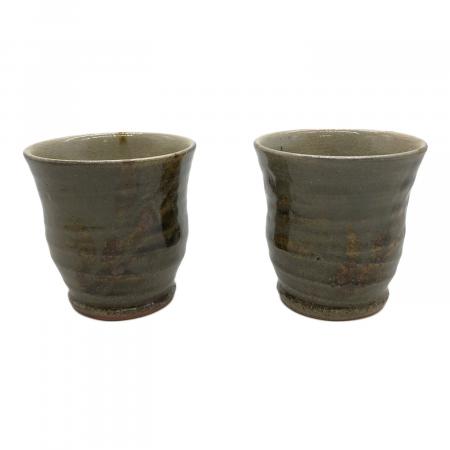 未使用　益子焼　木村充　湯呑み　湯飲み　共箱付き 益子湯呑み 木村充 2Pセット｜トレファクONLINE