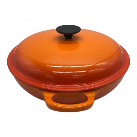 ルクルーゼ ビュッフェキャセロール 26cm （USED） LE CREUSET (ルクルーゼ) ビュッフェキャセロール SIZE 26 オレンジ
