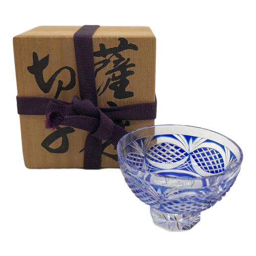 薩摩切子 剣而松笠文