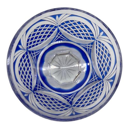 薩摩切子 剣而松笠文