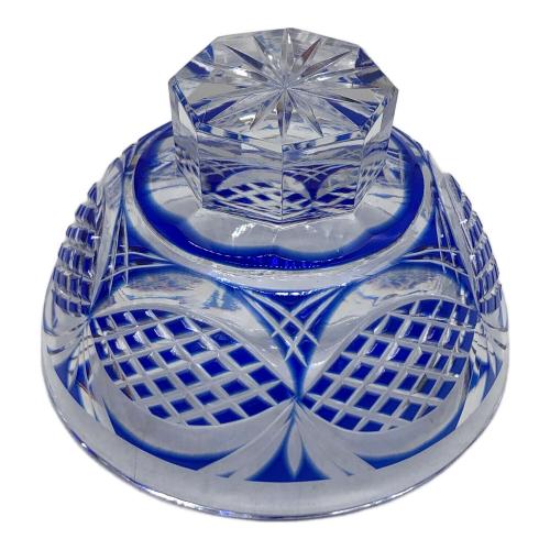 薩摩切子 剣而松笠文