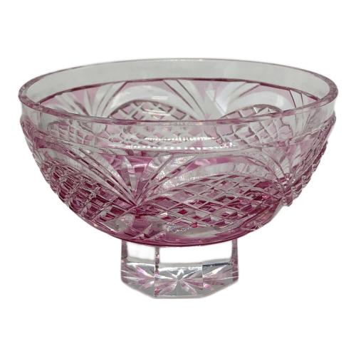 薩摩切子 剣而松笠文.