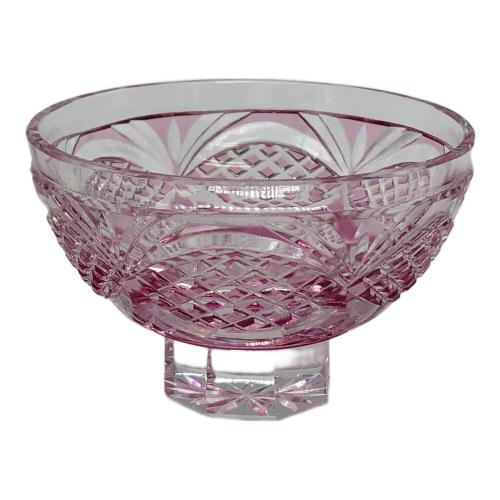 薩摩切子 剣而松笠文.