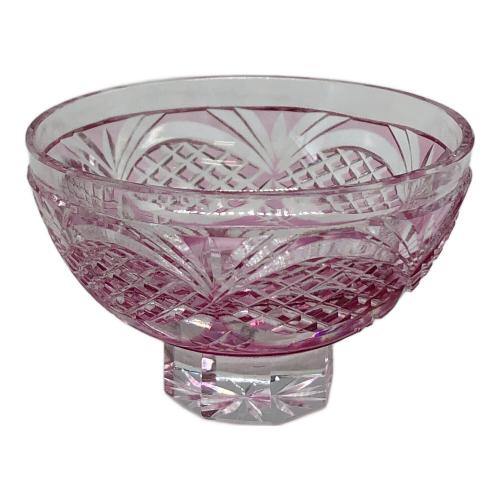 薩摩切子 剣而松笠文.