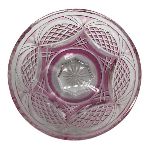 薩摩切子 剣而松笠文.