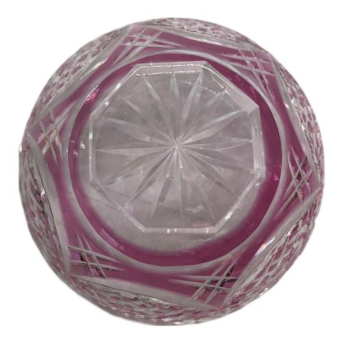 薩摩切子 剣而松笠文.