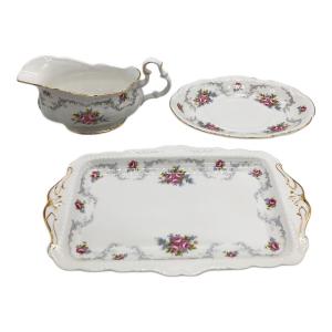 ROYAL ALBERT (ロイヤルアルバート) 食器セット トランキュリティ グレービーボート1・プレート1セット