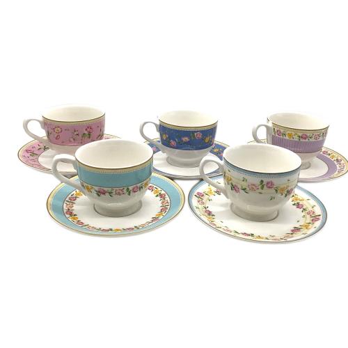 NARUMI (ナルミ) カップ&ソーサー セット イングリッシュガーデン 5Pセット