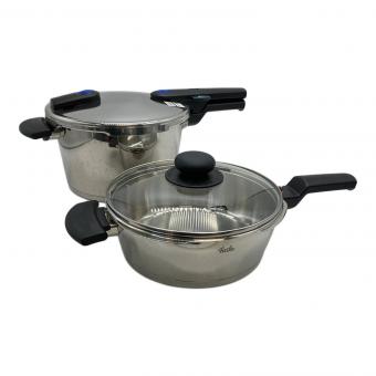 Fissler (フィスラージャパン) 圧力鍋 ビタスペシャルセット 4.5L 2.5L ガラス蓋 スチーマー PSCマーク(圧力鍋)有