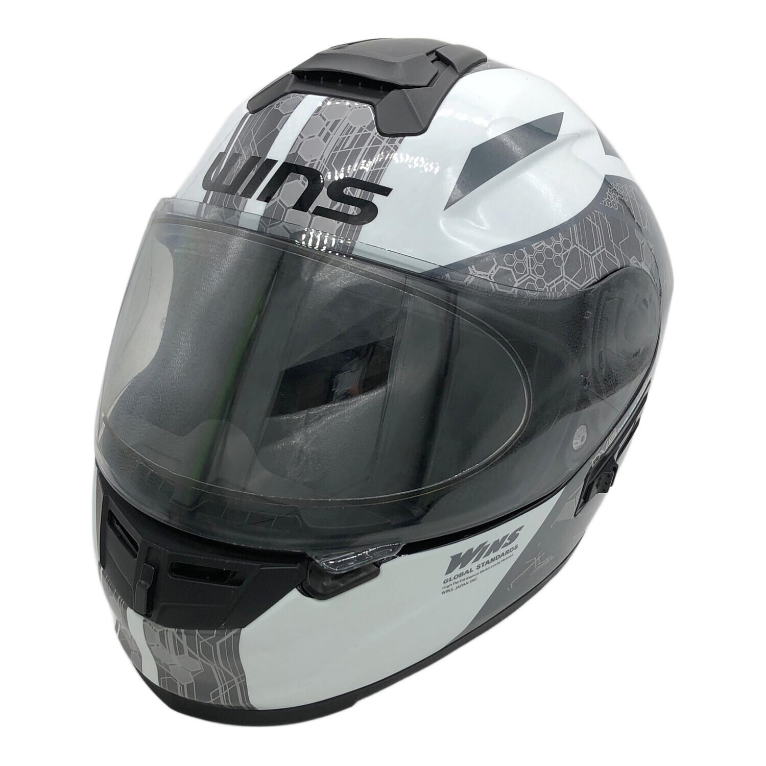中古WINS フルフェイスヘルメット ホワイト・グレー インカム付き WINS (ウィンズ) フルフェイスヘルメット FORCE SS 2021年製 PSCマーク