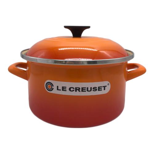 LE CREUSET (ルクルーゼ) キャセロール SIZE 20cm オレンジ