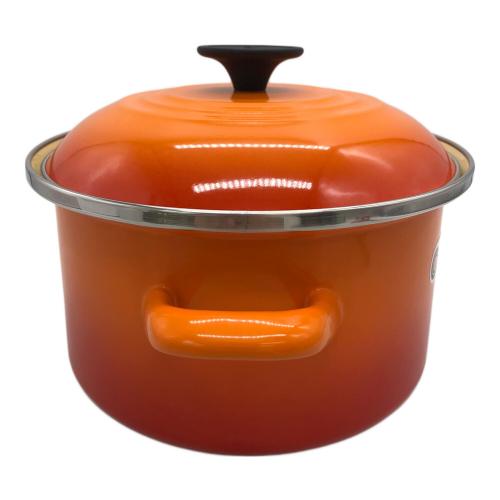 LE CREUSET (ルクルーゼ) キャセロール SIZE 20cm オレンジ