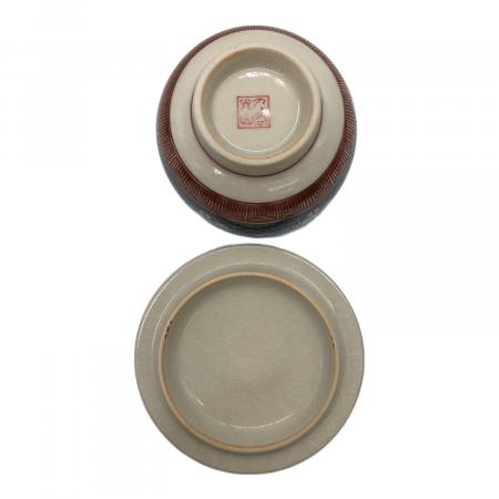 九谷焼 (クタニヤキ) 十客蓋付茶器揃 青粒鉄仙 急須①蓋付湯呑⑩