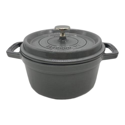 Staub (ストウブ) 両手鍋 SIZE 22cm グレー ココットラウンド