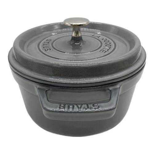Staub (ストウブ) 両手鍋 SIZE 22cm グレー ココットラウンド