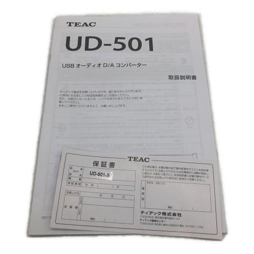 TEAC (ティアック) USBオーディオ D/Aコンバーター UD-501 2013年製 0090317 ※ジャンク販売品
