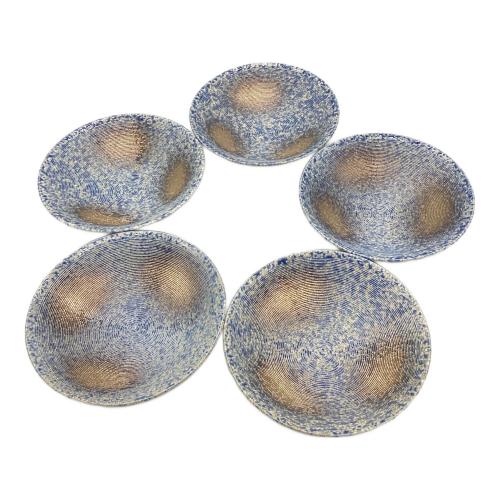 有田焼 (アリタヤキ) 平鉢揃え 伊羅保金彩 5Pセット