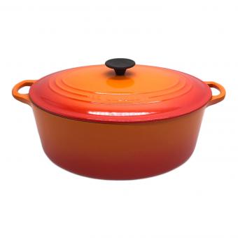 LE CREUSET (ルクルーゼ) 両手鍋 31cm オレンジ ココットオバール