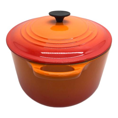 LE CREUSET (ルクルーゼ) 両手鍋 31cm オレンジ ココットオバール