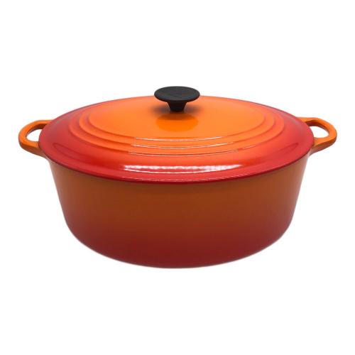 LE CREUSET (ルクルーゼ) 両手鍋 31cm オレンジ ココットオバール
