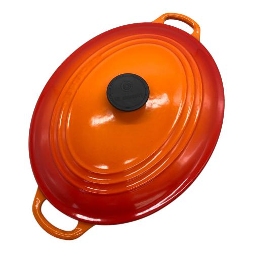 LE CREUSET (ルクルーゼ) 両手鍋 31cm オレンジ ココットオバール